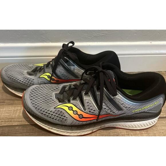 Saucony Triumph ISO Mens Size 10 Gray Running Shoes Cushion Laceup Mesh Athletic - Picture 4 of 7